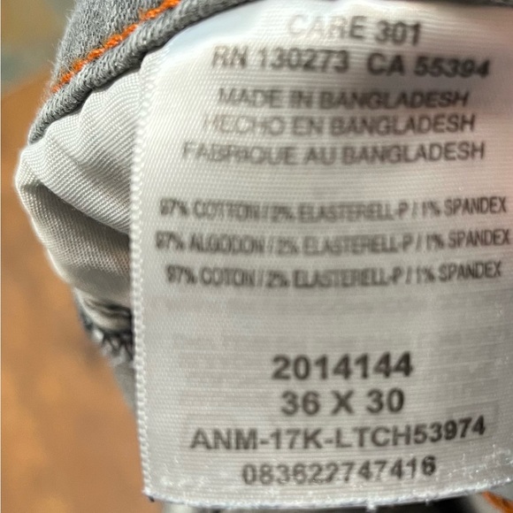 Lee slim fit dark gray denim jeans tapered ankle pockets relaxed mid rise 36/30 - Picture 16 of 16